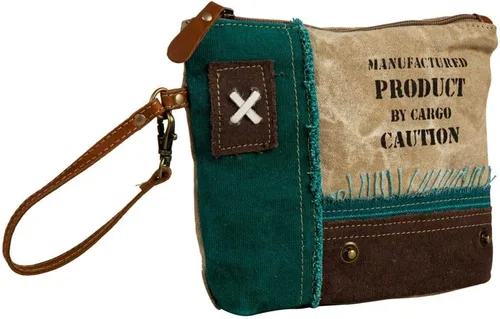 Miniatura 2 de Bolso de cuero occidental para mujer - Bolso de mano de lona reciclada