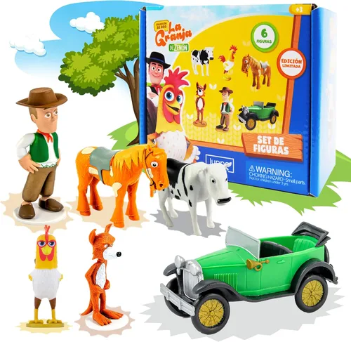 LUPPA La Granja de Zenon - Set de 6 Figuras de Acción y Aventura para Niños, Set de Juguetes de la Granja Zenon, | Zenon, Percheron, Beto, Lola,