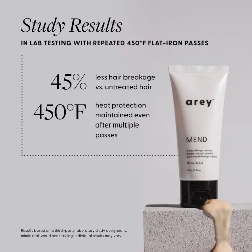 Miniatura 3 de Arey Mend - Acondicionador sin enjuague con protector térmico Desenreda, rehidrata, fortalece y protege el cabello hasta 450 °F Vegano, sin