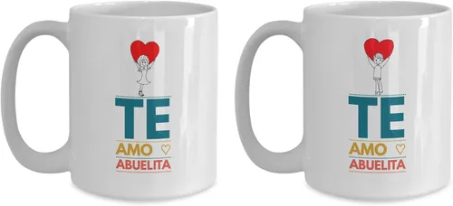 Regalo para abuela | Taza de Cafe para abuelita | Regalo perfecto para tu nana, abuela y madrinas | Vaso con afirmaciones positivas, personalizadas,