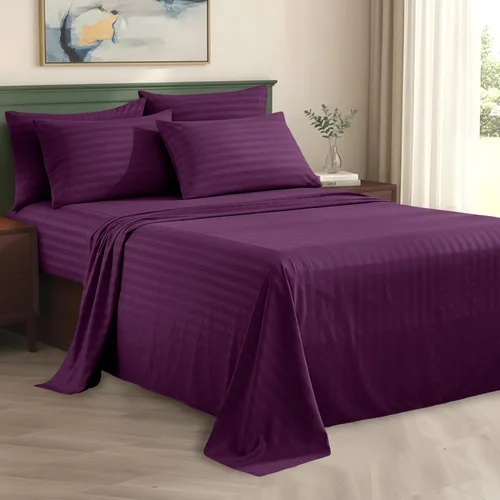 Miniatura 16 de Elegant Comfort Silky-Soft - Juego de sábanas de 4 piezas de calidad hotelera 1500 Premier, sin arrugas, tamaño matrimonial, color negro