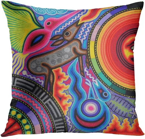 Miniatura 4 de Britimes - Juego de 4 fundas de almohada decorativas para cama, sofá, sofá, fundas de almohada, 18 x 18 in, 4 unidades Mexicano