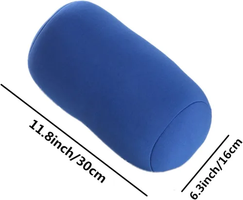 Miniatura 5 de ASkinds 2 almohadas cilíndricas cómodas de rollo de microperlas Jelly Bean Bed Pillow Tube Pillow Cojín para cabeza, cuello, soporte de espalda