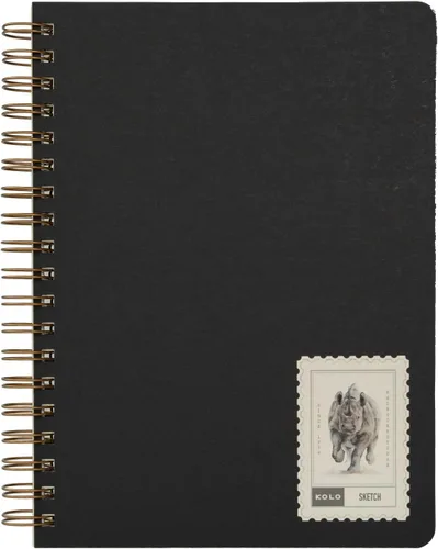 Miniatura 8 de Kolo - Cuaderno de bocetos de 5.5 x 8.5 pulgadas, encuadernado en espiral, 50 libras/74 gsm, ideal para lápiz, lápiz de colores y carbón, 100 hojas