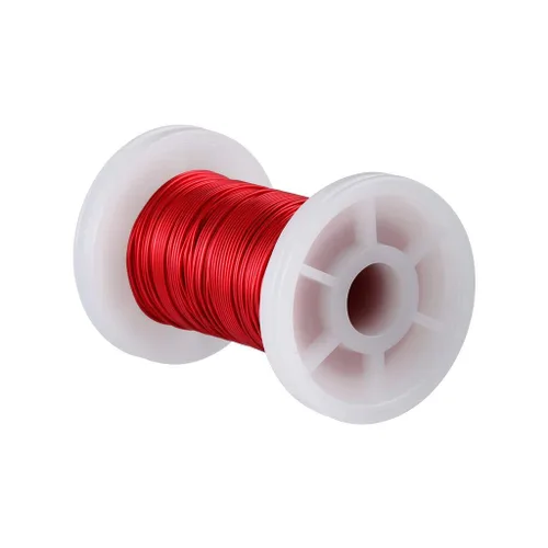 Miniatura 52 de BNTECHGO - Alambre magnético de 26 AWG, cable de cobre esmaltado para bobinado, 4 onzas, 0.0157 pulgadas de diámetro, 1 bobina de color rojo, Rojo 4