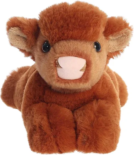 Miniatura 2 de Aurora® Adorable Mini Flopsie™ Highland - Animal de peluche de ternero de vaca de las tierras altas, facilidad lúdica, compañeros atemporales