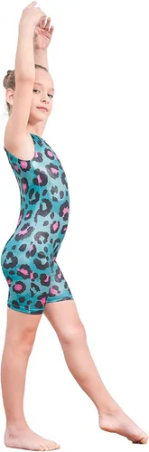 Miniatura 5 de EQSJIU Leotardos de gimnasia para niñas y niños mosaico sirena mariposa estrellas leopardo galaxia teñido anudado cosmos leopardo