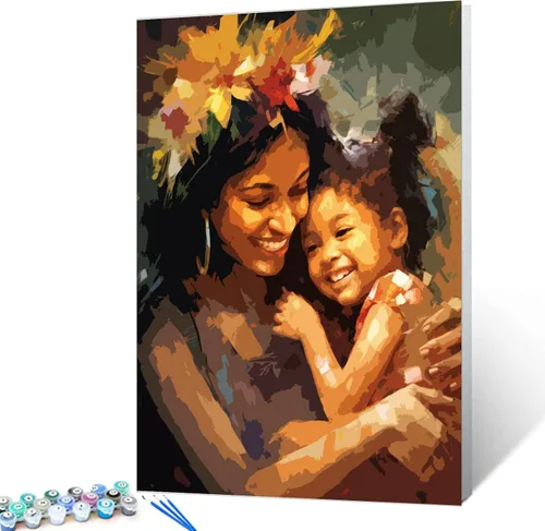 Miniatura 22 de Tucocoo Pintura por números para adultos, kits de pintura al óleo digital sobre lienzo con pinceles y pigmento acrílico, hermoso retrato de niña