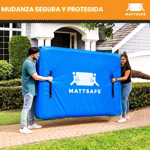 Miniatura 6 de Bolsas para colchón Nordic Elk para mudanza y almacenamiento (King) Suministros resistentes para mudanza, 8 asas resistentes, cremallera fuerte