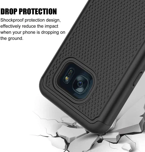 Miniatura 6 de Funda para Galaxy S7, a prueba de golpes, funda protectora para Samsung Galaxy S7 (5.1 pulgadas, 2016) [negro]