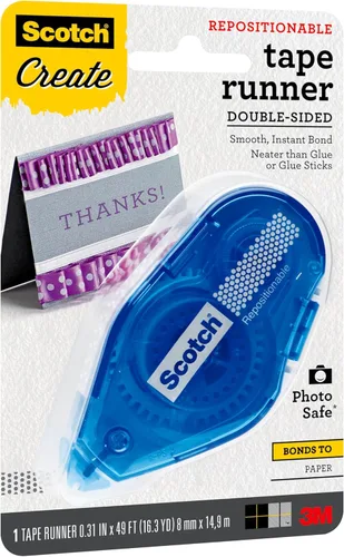 Miniatura 2 de Scotch Cinta de cinta reposicionable, 0.31 pulgadas x 49 pies, 1 rollo/paquete (055-RPS-CFT) (paquete de 2)