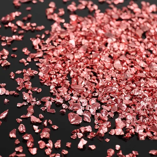 Miniatura 7 de Chips de vidrio triturado irregulares, 3.53 onzas de piedras metálicas gruesas con purpurina para arte de uñas, relleno de molde de resina