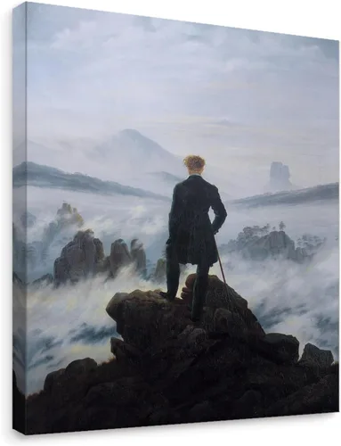 Miniatura 24 de Niwo ART - Montañas y mar, serie de pinturas más famosas del mundo, lienzo de pared para decoración del hogar, envoltura de galería, estirado