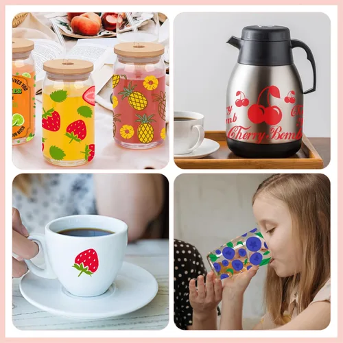 Miniatura 7 de Envolturas de Vasos UV DTF para Vasos de 16 oz, 10 Hojas de Calcomanías de Transferencia por Frotado para Manualidades, Envoltura de Vinilo