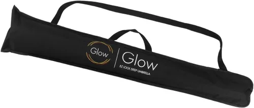 Miniatura 10 de Glow Easy Lock - Paraguas grande de fibra de vidrio de color plateado profundo (51 pulgadas)