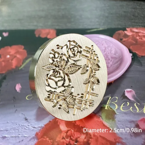 Miniatura 2 de 3 piezas de sello de cera de rosa de repuesto de cabeza retro antigua de cera de sellado de álbumes de recortes cabeza para invitaciones de fiesta