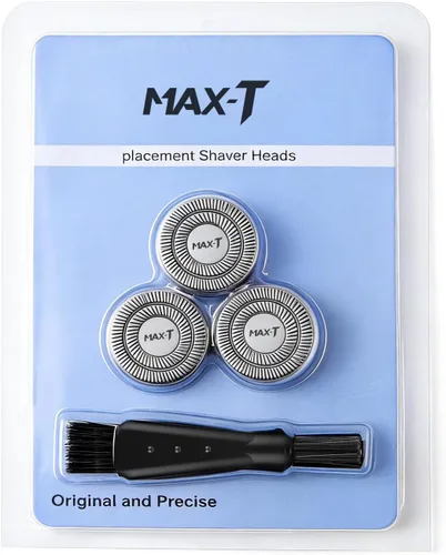 Miniatura 9 de MAX-T Maquinilla de afeitar eléctrica para hombres, afeitadora rotativa 4D para hombres, afeitadora recargable en húmedo y seco con recortadora