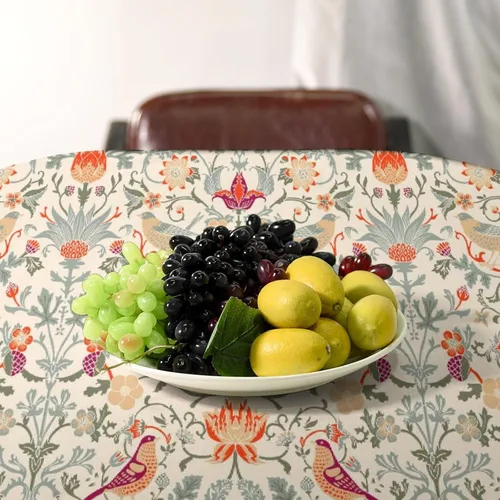 Miniatura 79 de Mantel Floral Retro de Pájaros, Diseño Original Bohemio William Morris Estampado Cubierta de Mesa para Hogar Picnic Fiesta Comedor Cocina William