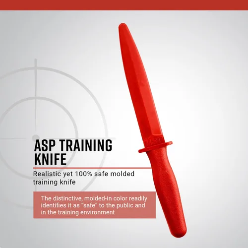 Miniatura 4 de ASP Cuchillo rojo para entrenamiento y práctica con artes marciales, defensa, utilería, táctica, aplicación de la ley, militares
