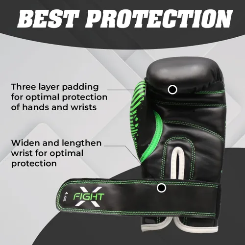 Miniatura 6 de Guantes de boxeo para niños de 3 a 8 años, 4 6 onzas, entrenamiento MMA, niños, niñas, guantes de kickboxing para entrenamiento, saco de boxeo, Muay