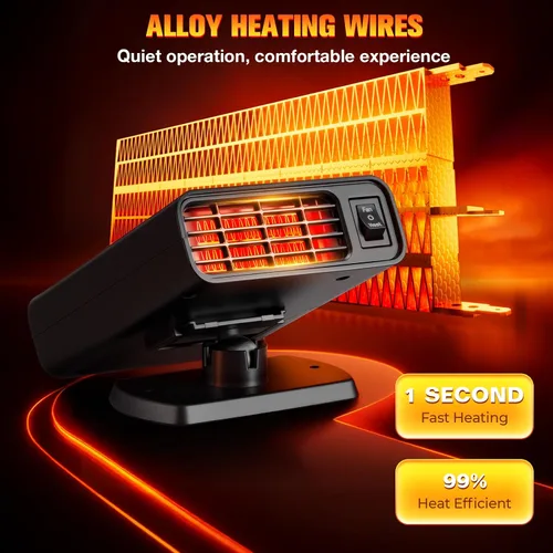 Miniatura 3 de Calentador de coche de 12 V, calentador portátil para automóvil, 2 en 1 calentadores de calefacción y refrigeración rápida que se conecta al