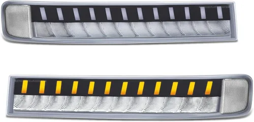 Miniatura 9 de DNA MOTORING Par de luces de señal de giro LED DRL de arranque secuencial para parachoques Compatible con Chevy GMC Express Savana 1500 03-14
