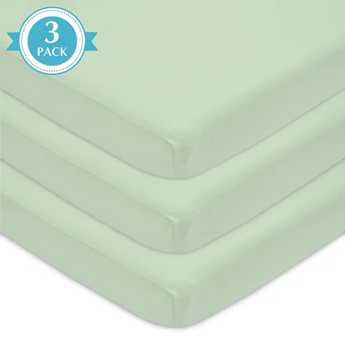 Miniatura 5 de Sábanas para porta-cunas de American Baby Company, 100% algodón, punto jersey Celery
