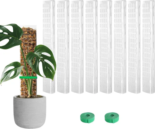 Miniatura 18 de EOX 2 Piezas Postes de Musgo de Plástico de 48 Pulgadas para Monstera, Postes Grandes en Forma de D para Plantas Trepadoras que Funcionan con Musgo