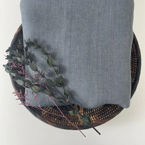 Miniatura 6 de Tela de punto gris natural, lino natural, material versátil, ideal para manualidades, costura y decoración del hogar