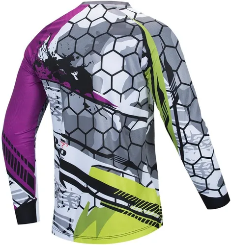 Miniatura 22 de Hotlion Camiseta de ciclismo para hombre, manga larga, MTB Motocross, ropa de carreras todoterreno