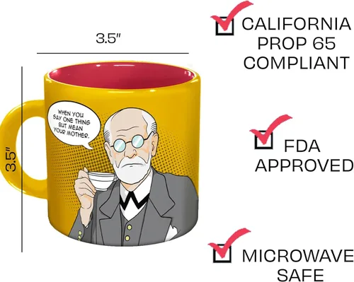 Miniatura 2 de Freudian Sips Taza de café - Revierta años de represión mientras bebe su café - Viene en una divertida caja de regalo
