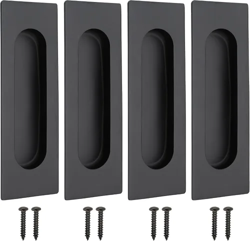 Miniatura 8 de CozyTower Tiradores empotrados de 4.72 pulgadas para puerta de armario, armario de cocina, manija de puerta corrediza pequeña, herrajes Acero