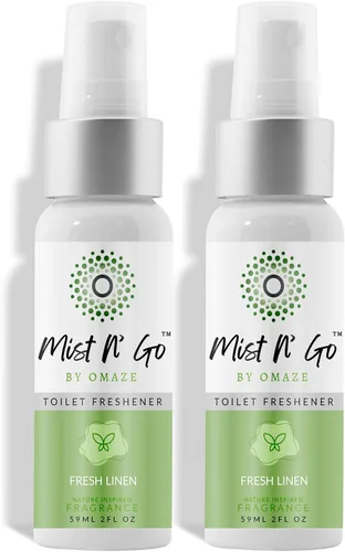 Miniatura 55 de Mist N' Go by Omaze - Aerosol de Baño de Viaje para Inodoro Eliminador de Olores - Aerosol de Inodoro de Viaje para Ambientador de Aire de Baño