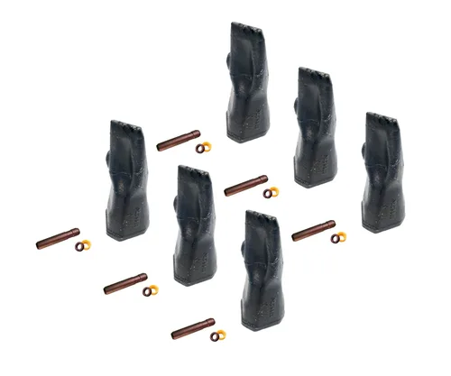 Miniatura 8 de Diente de cucharón de retroexcavadora 208-5236 Punta larga con pasador y retenedor, se adapta a adaptadores Caterpillar serie DRS230. (1)