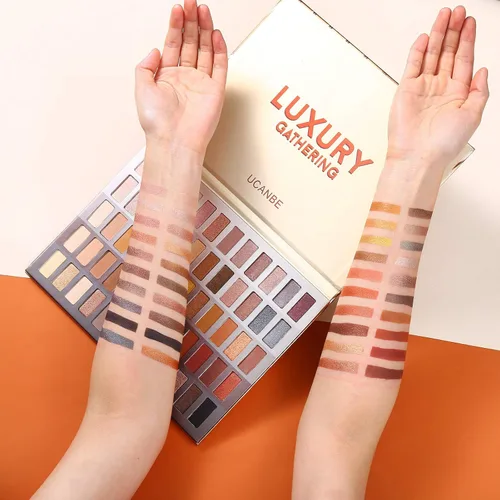 Miniatura 4 de UCANBE Luxury Gathering - Paleta de maquillaje de sombra de ojos neutra, brillo mate mate con purpurina sutil, sombra de ojos sutiles, desnudos