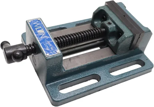 Miniatura 5 de Morsa de banco de perfil bajo Wilton para prensa de perforación, 4" de ancho de mandíbula, 4" de apertura de mandíbula, 1-1/2" de profundidad