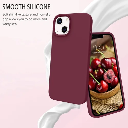 Miniatura 97 de GUAGUA Funda compatible con iPhone 17 Pro Max de 6.9 pulgadas, silicona líquida, goma de gel suave, delgada, forro de microfibra delgada