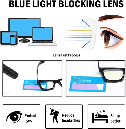 Miniatura 5 de Reading Glasses for Women Men Blue Light Blocking Readers 4 mezcla