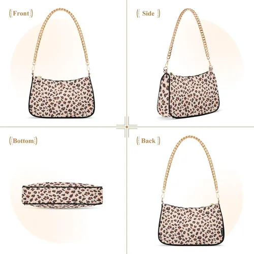 Miniatura 4 de Bolso de hombro con cadena pequeña para mujer, bolso de mano con cremallera