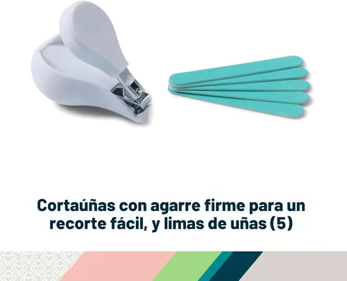 Miniatura 6 de Kit de cuidado y aseo de la salud Deluxe Safety 1st para bebé, Pirámides Aqua, Esenciales para bebés recién nacidos, Talla única, 24 piezas