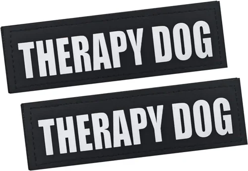 Miniatura 21 de Paquete de 2 parches para perros de servicio, parche de chaleco negro para perro en entrenamiento, parches de arnés para perros extraíbles