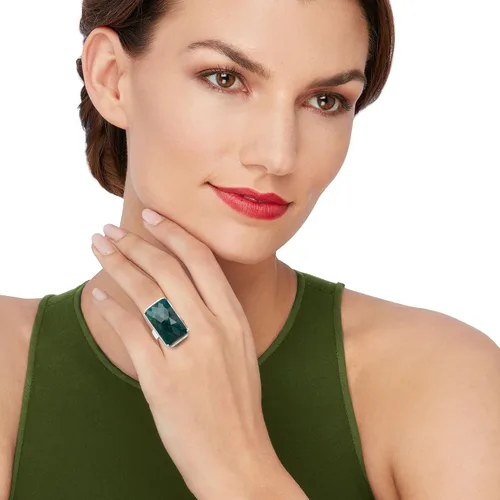 Miniatura 2 de Ross-Simons 20.00 Carat Emerald Ring in Sterling Silver