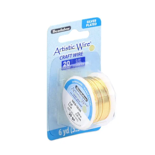Miniatura 34 de Artistic Wire Alambre de Cobre Coloreado Plateado en Plata Resistente al Deslustre para Manualidades y Envolver Joyería, Resistente al Deslustre