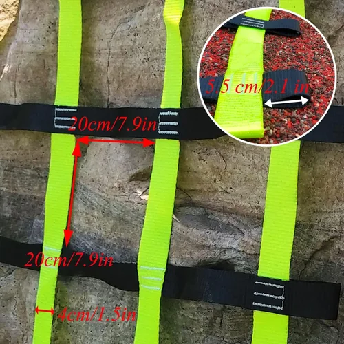 Miniatura 2 de Red de escalada para pared, escalera de red para patio de recreo, cuerda de carga resistente, protección de la casa del árbol, línea ninja