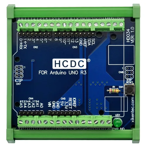 Módulo de bloque de terminales de ruptura de pinout de montaje en carril DIN para Arduino UNO R3