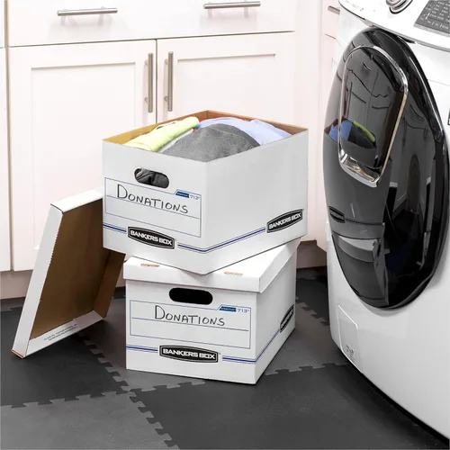 Miniatura 3 de Bankers Box Paquete de 6 cajas de almacenamiento de archivos de servicio básico con tapas, carta/legal, STOR/FILE, (0071303)