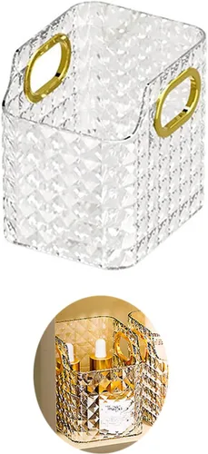 Miniatura 2 de Organizador de maquillaje de cosméticos, organizador de maquillaje de cristal de diamante transparente, organizadores de cuidado de la piel