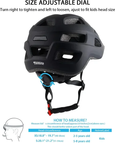 Miniatura 3 de Casco de bicicleta para niños de 1 a 8 años, cascos ajustables para niños y niñas, casco ligero para niños, ciclismo, scooter, deportivo, 18.9-21.3