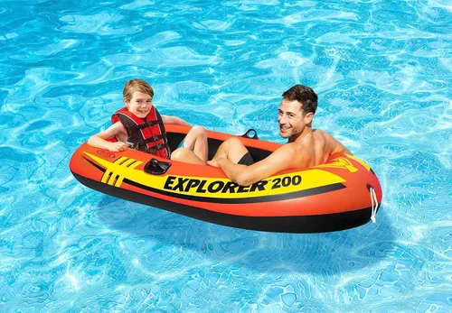 Miniatura 5 de Serie de botes inflables INTEX Explorer: Cámaras de aire duales – Cerraduras de remo soldadas – Mangos de agarre – Cuerda de arco – Diseño deportivo