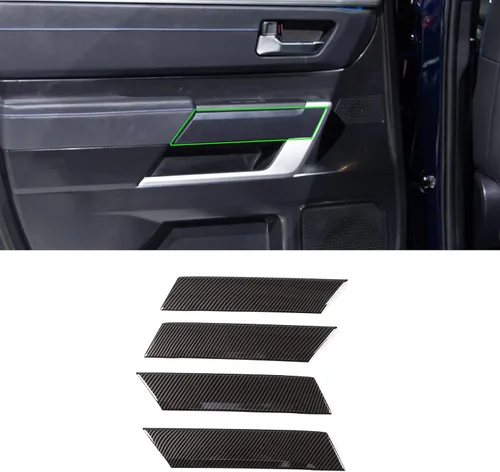 Miniatura 13 de Tira de decoración de panel de puerta interior de automóvil ABS para Toyota Tundra 2022 Protección de la puerta del automóvil, accesorios de moldura